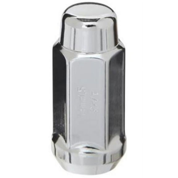 West Coast Wheel Accessories W41012L 0.5 in. OEM 0.75 in. Hex Chrome Cone Seat Acorn Bulge Closed End Lug Nuts
