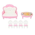 thumbnail image 1 of 1/16 Dollhouse Furniture Model Set,Miniature Living Room Furniture Simulation Sofa Coffee Table Chair Furniture Model Set (Style 4), 1 of 9