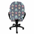 thumbnail image 3 of Vintage Office Chair Slipcover, Repeating Sketch Pattern Vintage Office Concept with Tea Cup Typewriter and Roses, Protective Stretch Decorative Fabric Cover, Standard Size, Multicolor, by Ambesonne, 3 of 5