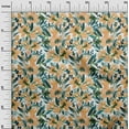 thumbnail image 2 of oneOone Cotton Poplin Twill Orange Fabric Leaves & Floral Watercolor Craft Projects Decor Fabric Printed By The Yard 56 Inch Wide, 2 of 4