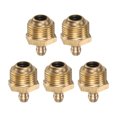 thumbnail image 1 of Unique Bargains 5 Pcs Raccord Droit en Laiton R3/8-19 Filetage SAE Accessoires de Tétine Hydraulique, 1 of 7