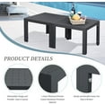 thumbnail image 2 of Aluminum Tables 2 Pieces Side Tables Grey Tea Tables for Outdoor Patio Furniture Pieces in Pairs Charcoal Grey, 2 of 5