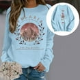 thumbnail image 2 of Oversized Sweatshirt for Women Graphic Printed Crew Neck Pullover Long Sleeve Fall Fashion 2025 Sweaters Winter Clothes, 2 of 4
