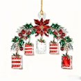 thumbnail image 2 of Adorno navideño acrílico brillante con flor de Pascua y cajas de regalo | Decoración festiva colgante para árboles, ventanas y coronas | Decoración navideña en rojo y verde, 2 of 5