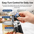 thumbnail image 3 of NIUTA Manual Can Opener, 2-Piece Can Opener Manual Set with Easy-Turn Knob, Comfortable Grip Handles, Bottle Opener & Traditional Can Punch Tool, Handheld Can Opener for Kitchen, Camping, 3 of 7