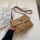 thumbnail image 5 of Bolso cruzado de paja informal a la moda, Bolso tejido a mano con borlas y estrellas en la playa (caqui), 5 of 6