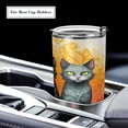 thumbnail image 5 of SKYSONIC Two Cats Tumbler Stainless Steel Double Wall Vacuum Reusable Insulated Mug with Straw and Built-in Coaste for Cold and Hot Beverages, 12oz, 5 of 7