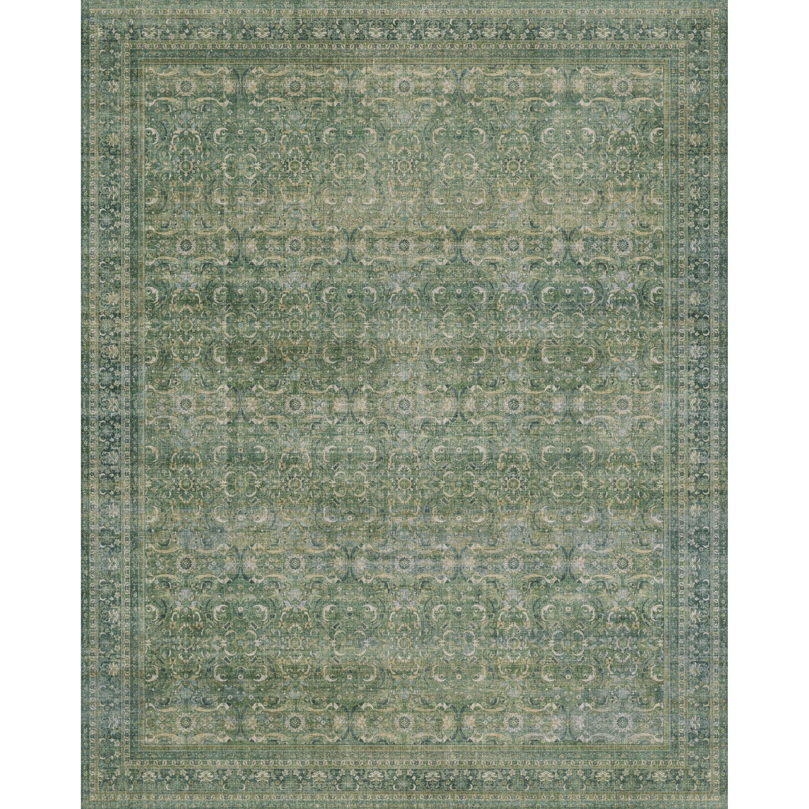 WIPONKEN 5x7 Area Rugs for Living Room Bedroom Dining Room Office Farmhouse, Machine Washable Non Slip Vintage Persia Rug
