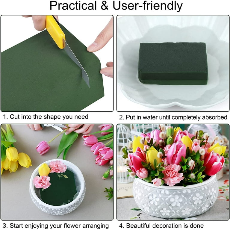 2 Pack Floral Foam Cage For Flower Arrangements Dry And Wet Floral Foam For  Fresh Artificial Flower