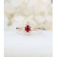 thumbnail image 3 of HeartsAndYou 2ct Natural Ruby & Diamond Ring Ballerina 100% REAL 14k SOLID Yellow Gold, 3 of 9