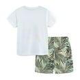 thumbnail image 6 of Baby Outfits Boy Summer Kids Baby Boys Outfits Hawaiian Style Jungle Animal Print Short Sleeve Tops Shorts Set Breathable Lightweight Toddler Boy Outfits White 6 Years-7 Years, 6 of 6