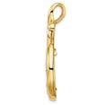 thumbnail image 2 of 14k Yellow Gold Curled Teardrop Prong Setting Coin Bezel Pendant Mounting - Fits 22mm, 2 of 4