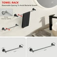 thumbnail image 6 of 6-Pieces Bathroom Hardware Set Aluminium Wall Mount Bathroom Accessory Towel Bar Set, 6 of 7
