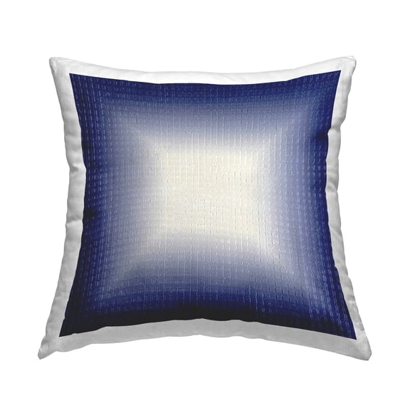Stupell Industries Blue Ombre Fade Decorative Printed Throw Pillow Design by Michael Willett .