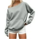 thumbnail image 1 of HongQid Womens Off Shoulder Sweatshirt Drop Shoulder Oversized Long Sleeve Pullover Top, 1 of 8