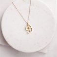thumbnail image 1 of Petit Collier Alphabet Cursif 26 Lettres A-Z Logo Tag Symbole Pendentif Chaîne Clavicule, 1 of 5