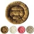thumbnail image 2 of Lit pour Animaux Rond d'Hiver Lit Chaud pour Chien Coussin pour Chiots Chats, 2 of 4