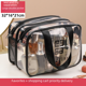 thumbnail image 4 of Bolsa de maquillaje impermeable transparente con separación en seco y húmedo de doble capa de Pvc, bolsa de natación, artículos de tocador, maquillaje de Fitness, novedad de 2022, 4 of 4