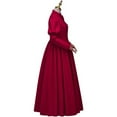 thumbnail image 4 of Black Medieval Renaissance Dress Gothic Edwardian Victorian Ball Gown Civil War Vampire Dress for Women, 4 of 7