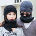 thumbnail image 2 of Kyusrd Winter Beanie Hat Scarf Sets Warm Hat Velvet Thickened Knitted Hat, 2 of 3