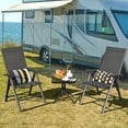 thumbnail image 3 of Gymax Set of 4 Folding Patio Dining Chair Camping Chair w/ Adjustable Backrest, 3 of 10