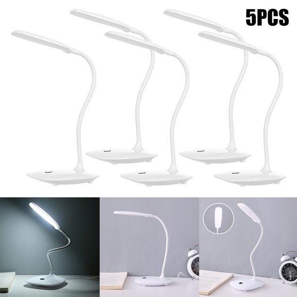 5 Uds LED Lámpara Lectura Escritorio USB Powe Estudio Plegable Mesa Oficina Roja