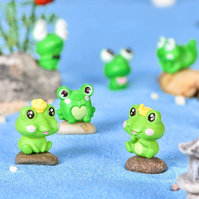 Figura de micropaisaje Jadeshay 6 piezas de plástico con dibujos de animales