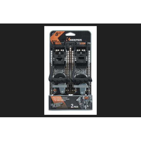 Keeper Tie Down Strap Metallic 8 ft. L 800 lb. 2 pk