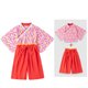 thumbnail image 3 of Gibobby Conjunto térmico bebé Niños pequeños bebés niñas primavera verano Floral algodón estampado manga corta pantalones cortos Kimono pijamas ropa(Rosa caliente, 5-6 Años), 3 of 4
