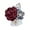 Red Gray, variant on Rhinestone Rose Flower Brooch Pin for Women Wedding Crystal Pearl Fabric Camellia Flower Brooches Lapel Pins Hairpins Elegant Hairclips Dress Accessories Masquerade Party Jewelry for Bridesmaids