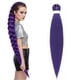 thumbnail image 1 of Peluca morada con extensiones de cabello sintético para trenzas, ideal para cosplay y presentaciones en vivo. Pieza de 26 pulgadas., 1 of 9