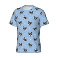 thumbnail image 5 of Vsdgher Corgi Dog Print Men's Dry Fit Mesh Athletic Shirts Moisture Wicking Tennis T-Shirt Tops, 5 of 9