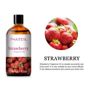 PHATOIL Strawberry Fragrance Oil 100ML, Long Lasting Sweet Fruity Scent Oil for Diffusers, Humidifiers, Car Freshener, Odor Elimination, DIY Candle Bath Bomb Making