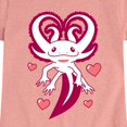 thumbnail image 3 of Instant Message - Axolotl Heart Fins - Toddler And Youth Girls Short Sleeve Graphic T-Shirt, 3 of 6