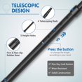 thumbnail image 3 of EIMELI Golf Travel Bag Support Rod Aluminum Alloy Telescopic Golf Travel Cover Support System Adjustable Golf Travel Bag Support Pole Portable Golf Club Support Protector with Storage Bag, 3 of 9