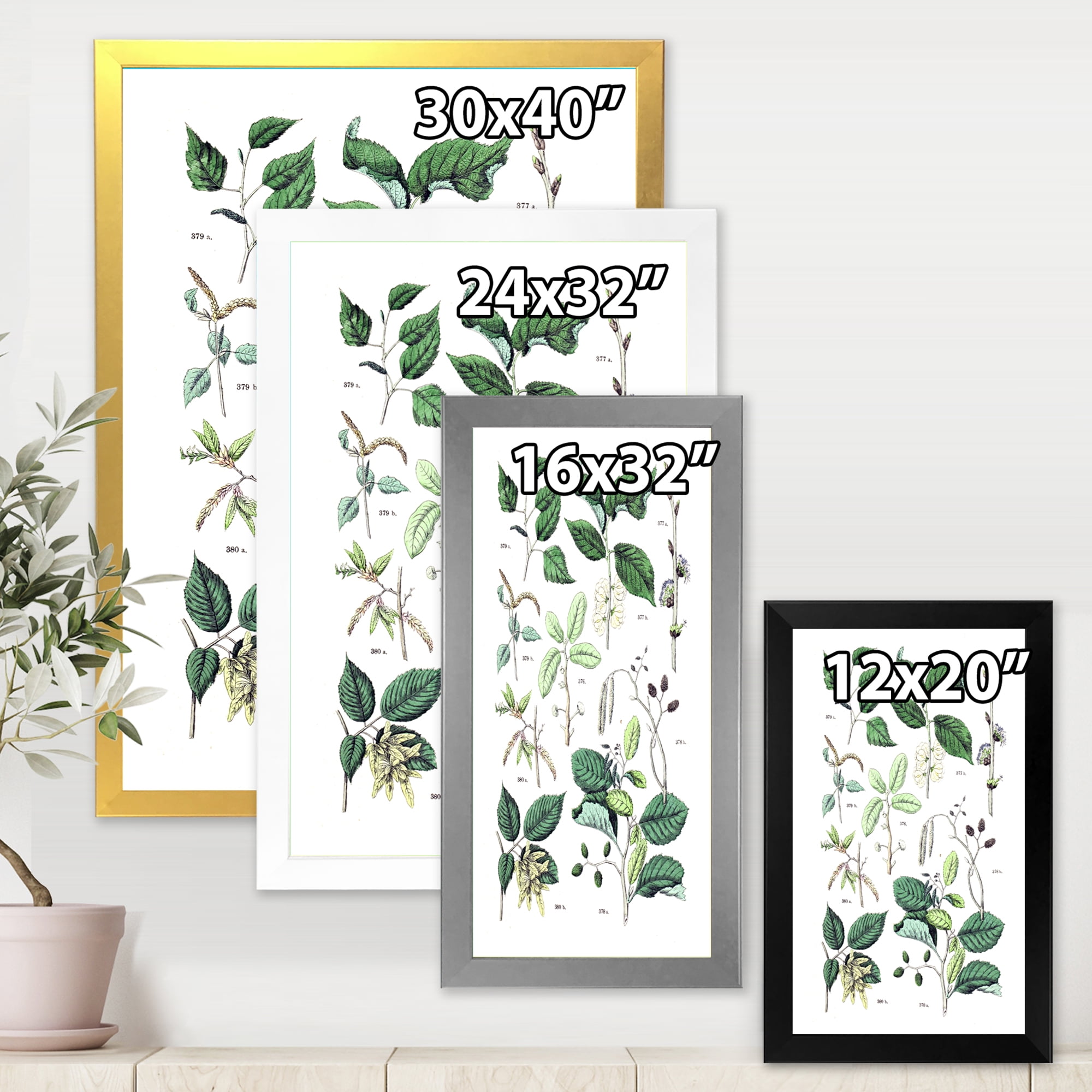 Designart 'Ancient Botanicals VIII' Traditional Framed Art Print
