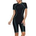 thumbnail image 1 of Surfing Wetsuit Women One Piece Rash Guard Short Sleeve Diving Suits, 1 of 2