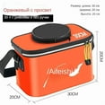 thumbnail image 1 of 40cm Blue Foldable EVA Fishing Bucket with Zipper Lid - Thickened Waterproof Live Fish Storage Container, Multifunctional Outdoor Gear for Fishing/Camping, Includes Oxygen Inlet & Side Pocket for Pump, 1 of 7