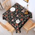 thumbnail image 2 of Red Mushroom Snail Black Pattern Square Tablecloth,Waterproof Square Table Cover,Wipeable Spillproof Washable Table Cover for Home Kitchen Party Decor 42"X42"(107x107cm), 2 of 6