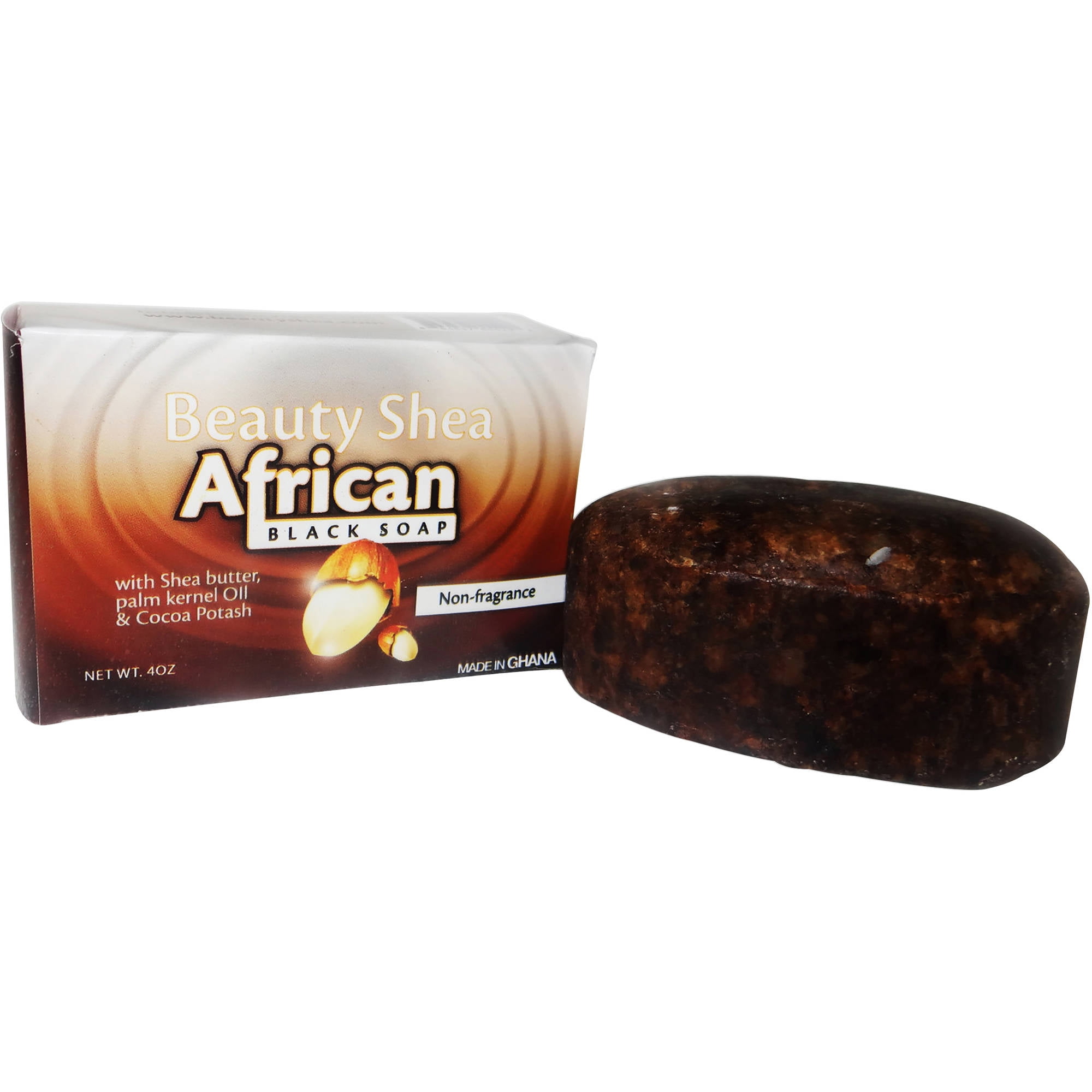 Beauty Shea African Black Soap, 4 oz