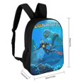 thumbnail image 2 of Subnautica-theme Backpack, Campus style schoolbag Bookbag with Adjustable Shoulder Straps And Large Zip Compartment, Unisex Travel Bags., 2 of 6