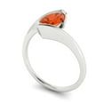 thumbnail image 2 of Solitaire Engagement Ring for Women - 1ct Simulated Red Diamond in 14K White Gold Promise Ring, 2 of 6