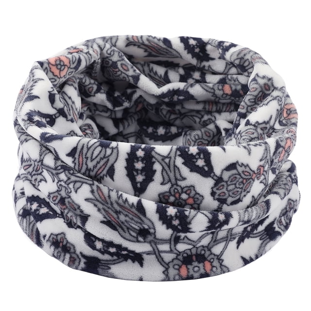 Automne et Hiver Imprimé Chaud Court Peluche Cache-Cou Hommes et Femmes Simple Cercle Double Tricot Cache-Cou Bavoir