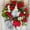 Red, variant on Wreath For Front Door,Red Geranium Wreath Spring Summer Front Door Red Geranium Summer Wreath Home Decor