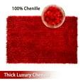 thumbnail image 3 of Civkor Bathroom Rugs,Chenille Bath Mat Set Non Slip Backing Washable,31x20 and 24x16Inch,Red, 3 of 8