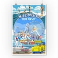 thumbnail image 2 of Wildwood, New Jersey, Montage (9x12 Wall Art Print, Home Decor), 2 of 3