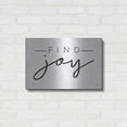 thumbnail image 3 of Luxe Metal Art 'Find Joy' by Jaxn Blvd, Metal Wall Art, 24"x16", 3 of 8