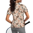 thumbnail image 2 of Whosucclay Breathable Polo Shirts, Western Desert Pattern Polyester V Neck Lightweight Tennis Shirts for Golf Outdoor Sports Sports Training Size Small, 2 of 10