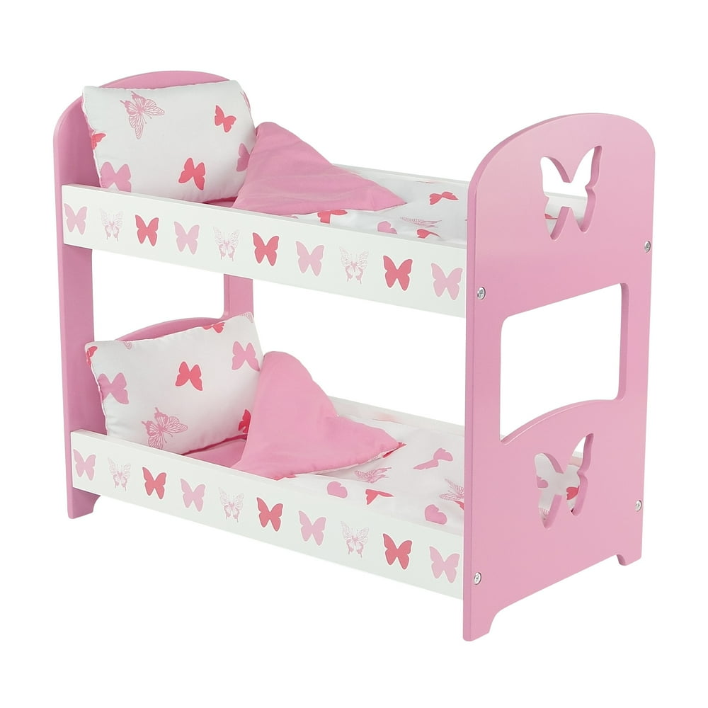 Emily Rose Doll Bed 18 Inch Doll Bunk Bed Furniture With Butterfly