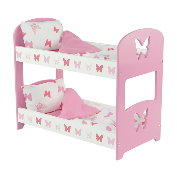 Emily Rose Doll Bed 18inch Doll Bunk Bed Furniture with Butterfly